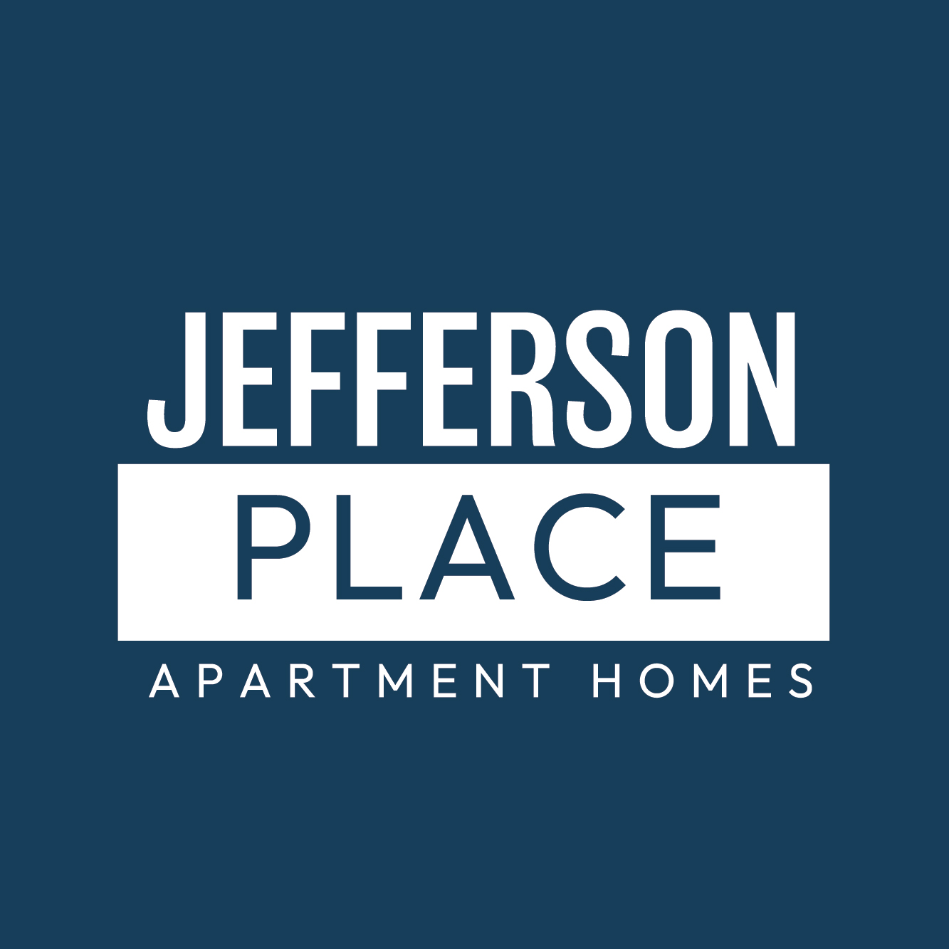 A logo for Jefferson Place Apartment Homes.